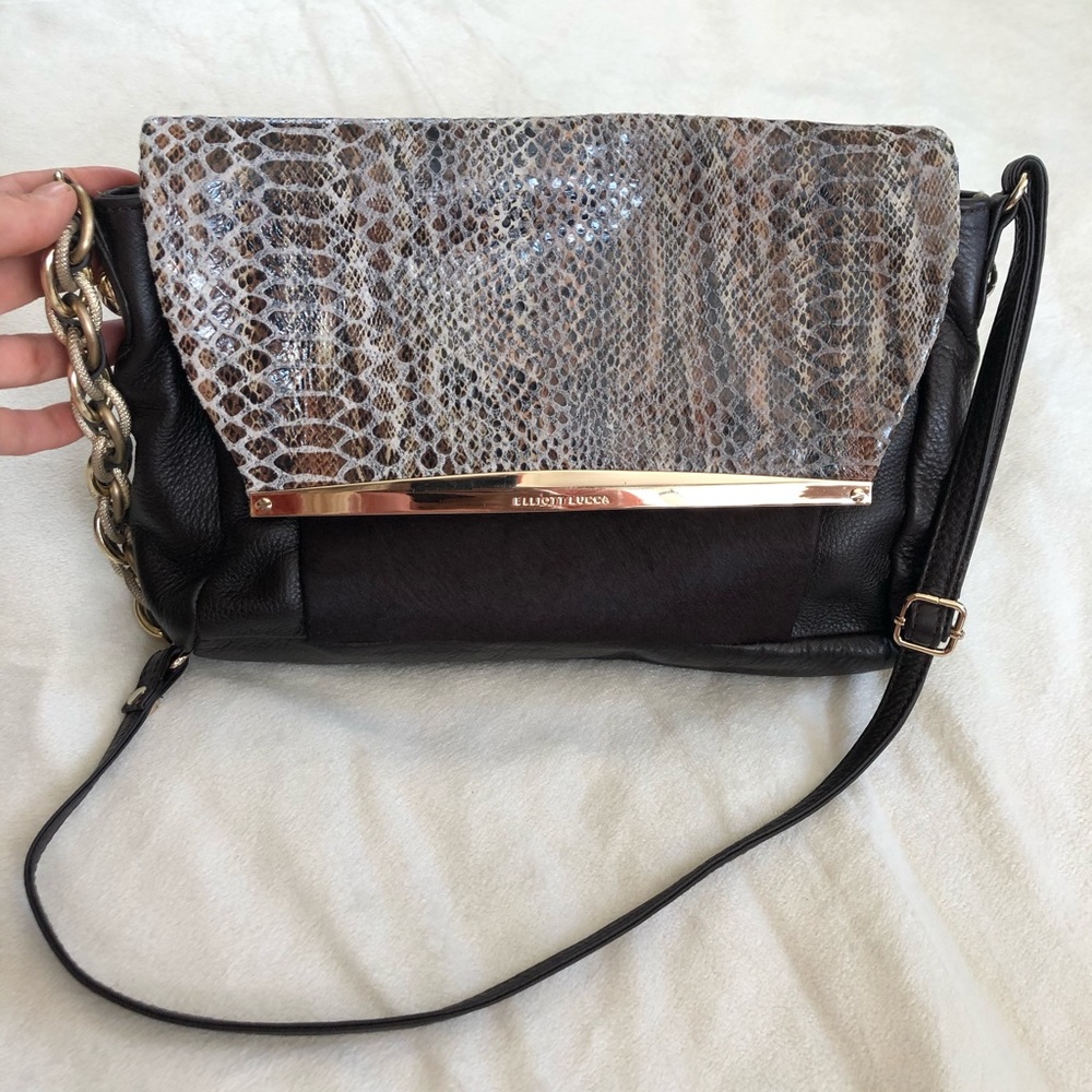 Elliott Luca Leather Cow Hide & Snake Skin Purse.